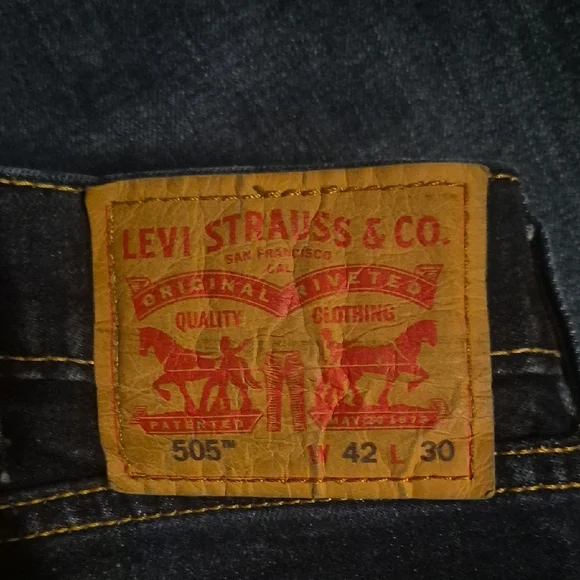 Levi's Men's Deep Indigo Straight Jeans - Picture 2 of 3